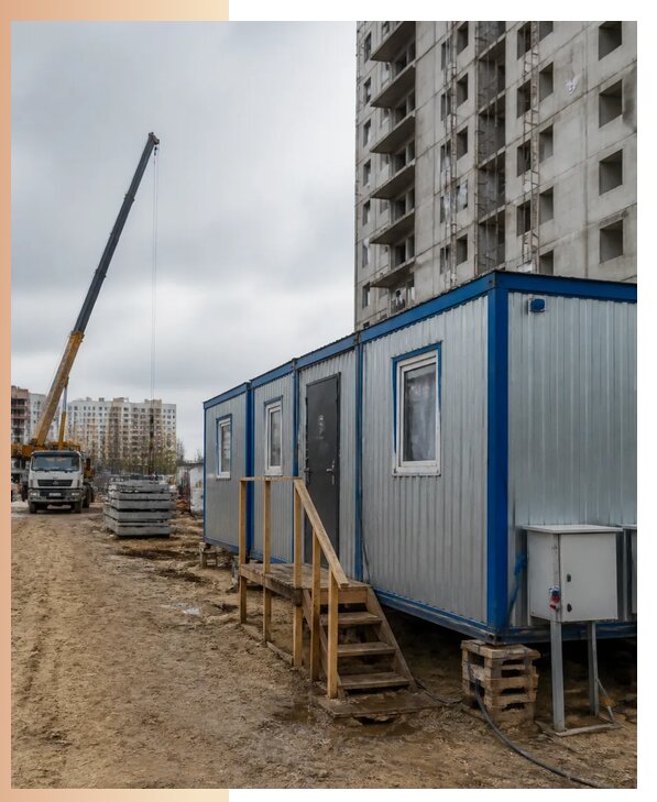 Аренда строительных вагончиков для рабочих в Усолье-Сибирском
